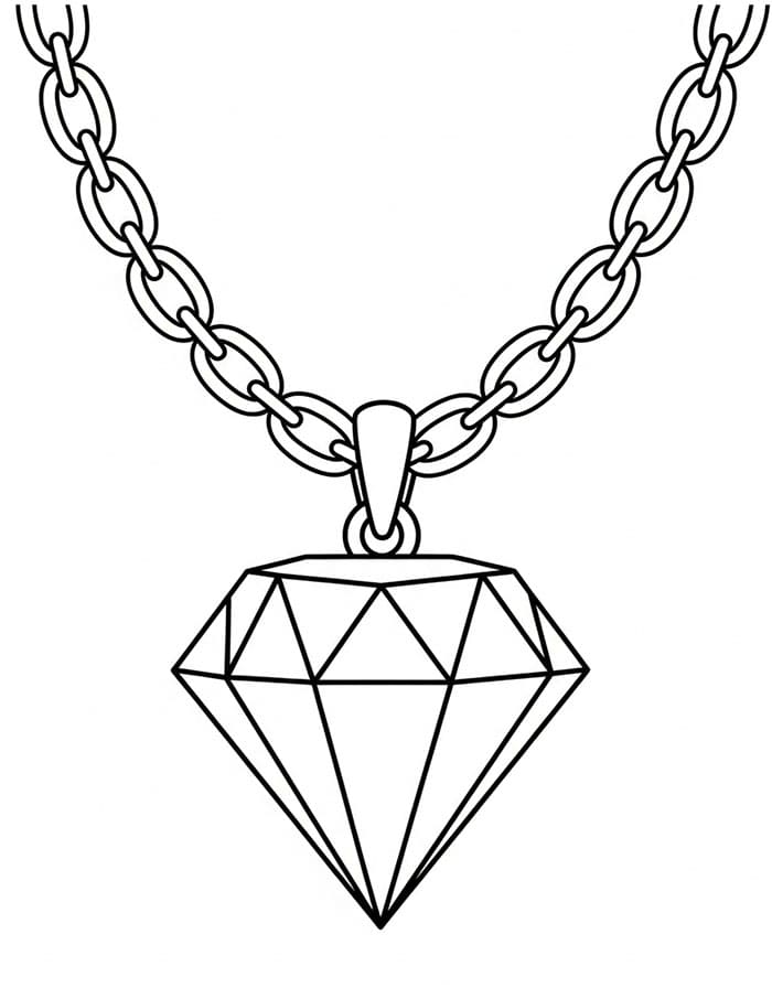 Collana di diamanti da colorare