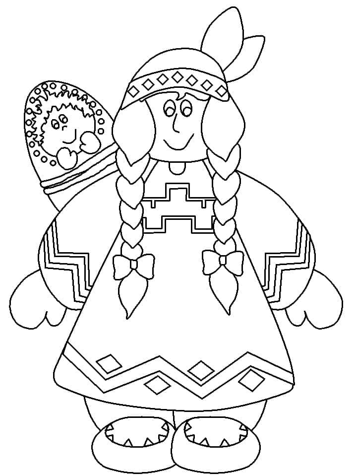 Coloriage Indien Gratuit da colorare
