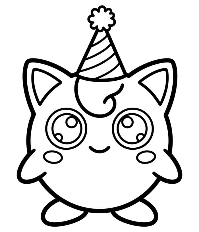 Compleanno di Jigglypuff da colorare