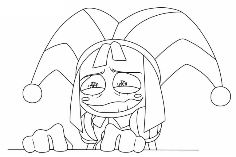 Con lacrime di felicità Pomni da colorare