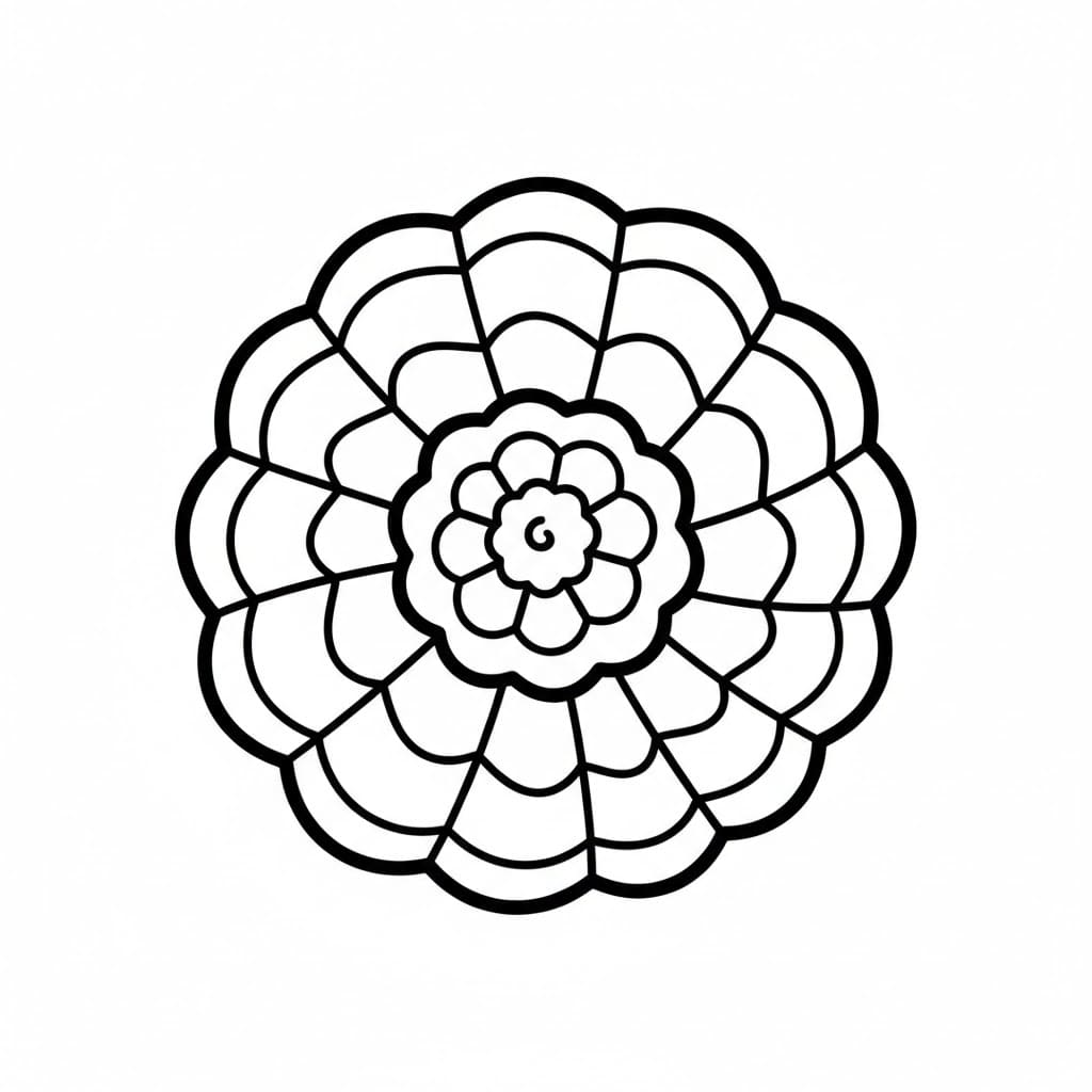 Conchiglia rotonda da colorare