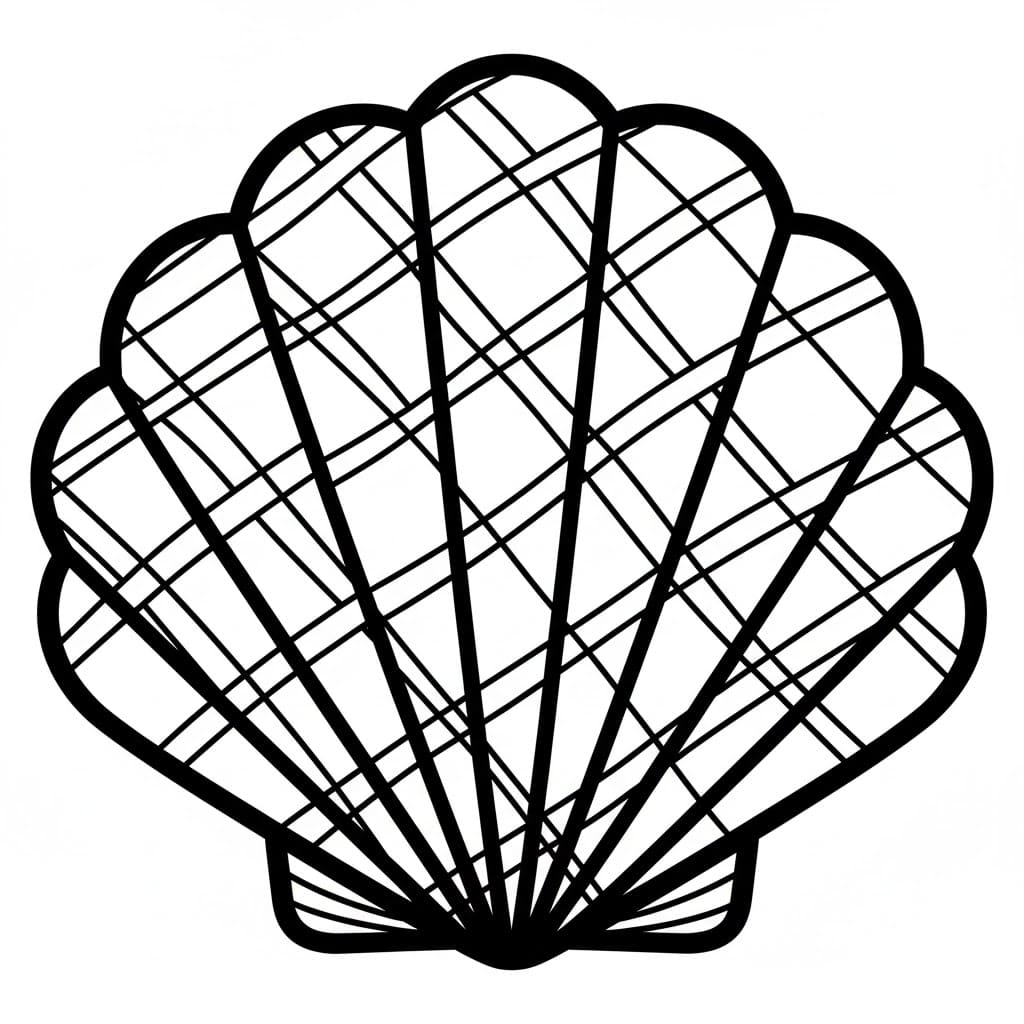 Conchiglie a grana incrociata da colorare