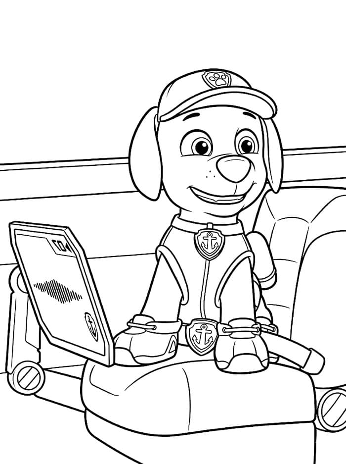 Contatto Zuma Paw Patrol da colorare