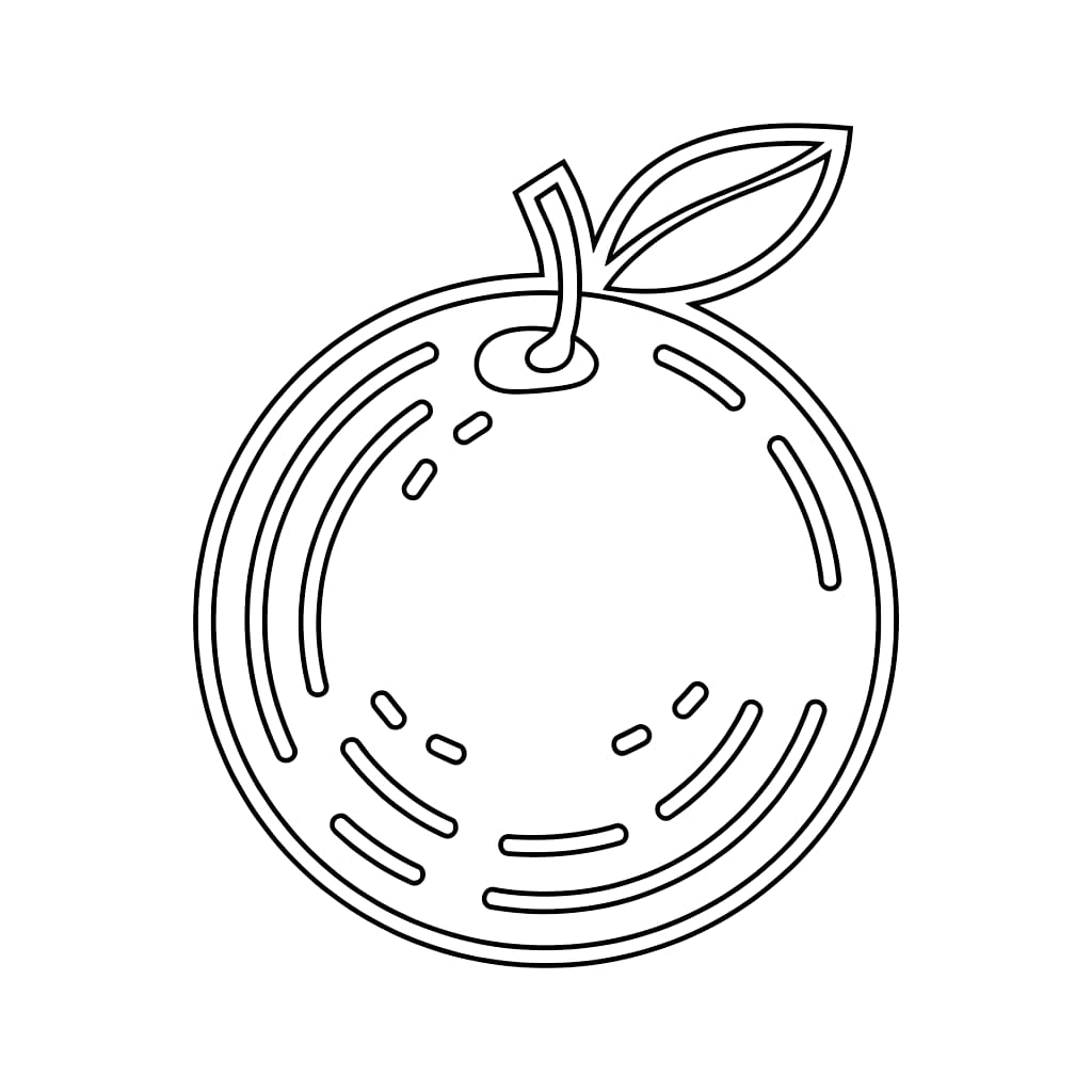 Contorno arancione da colorare