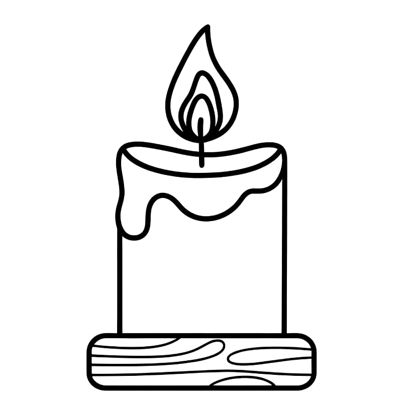 Contorno della candela da colorare