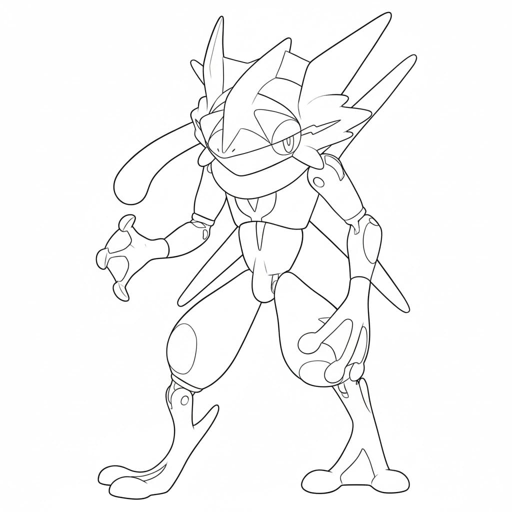 Contorno di Greninja da colorare
