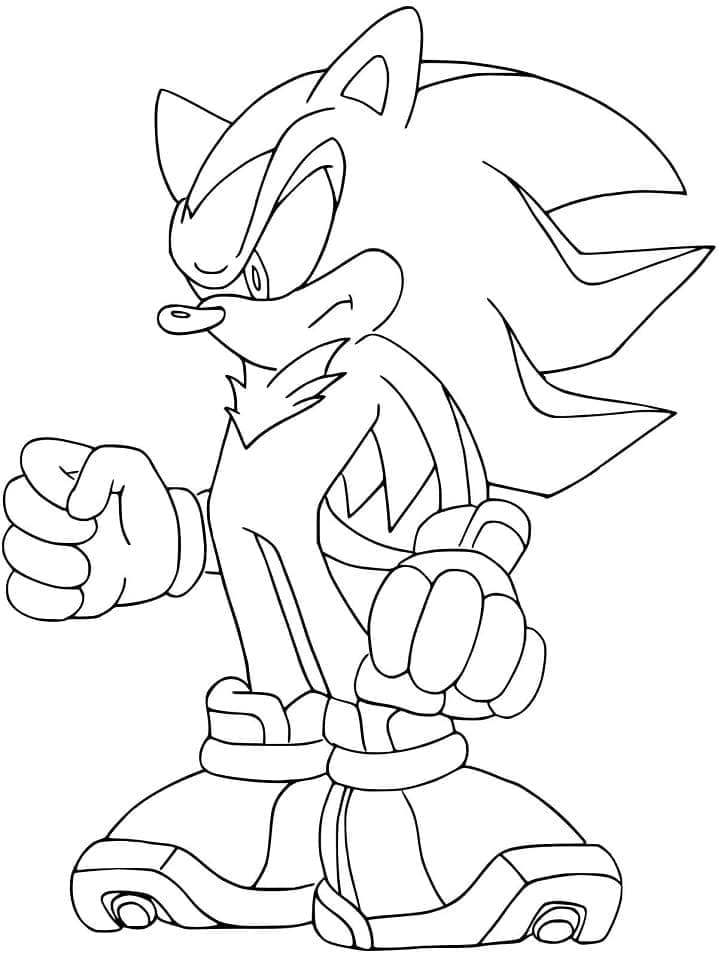 Contorno di Shadow Sonic da colorare