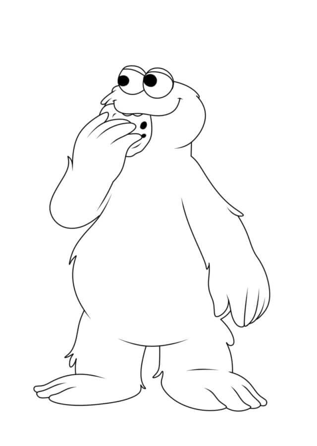 Cookie Monster mangia da colorare
