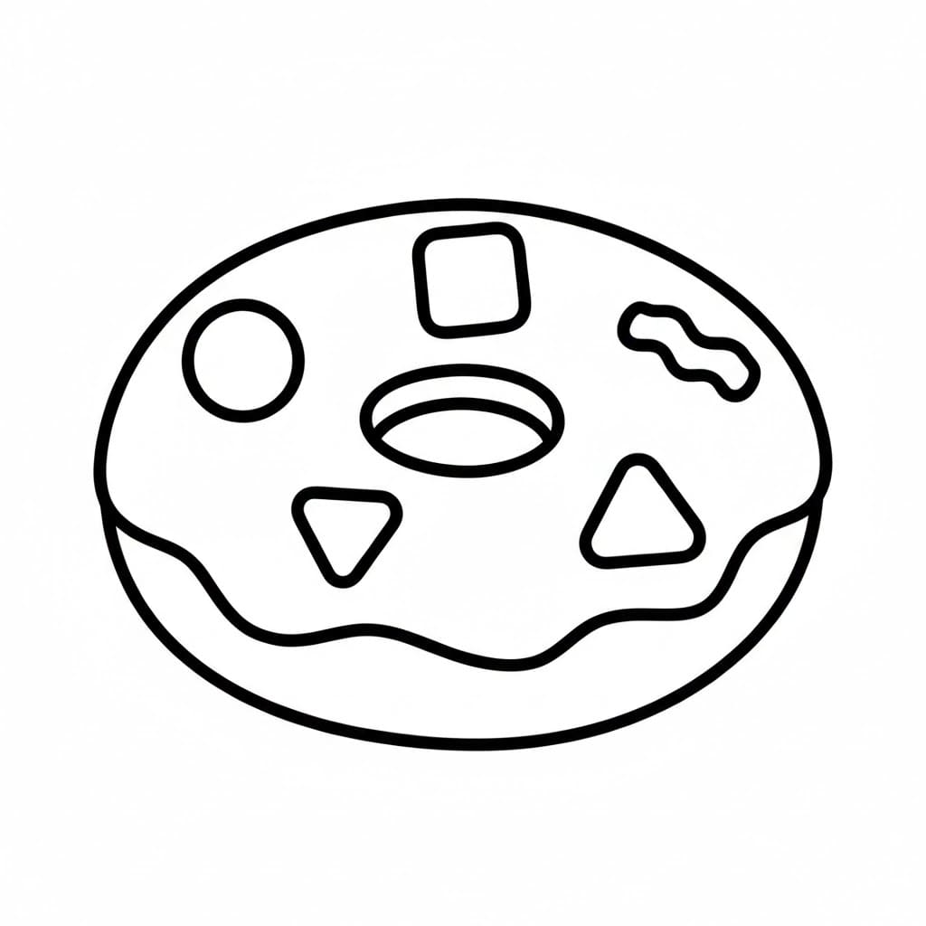 Cospargere la ciambella da colorare