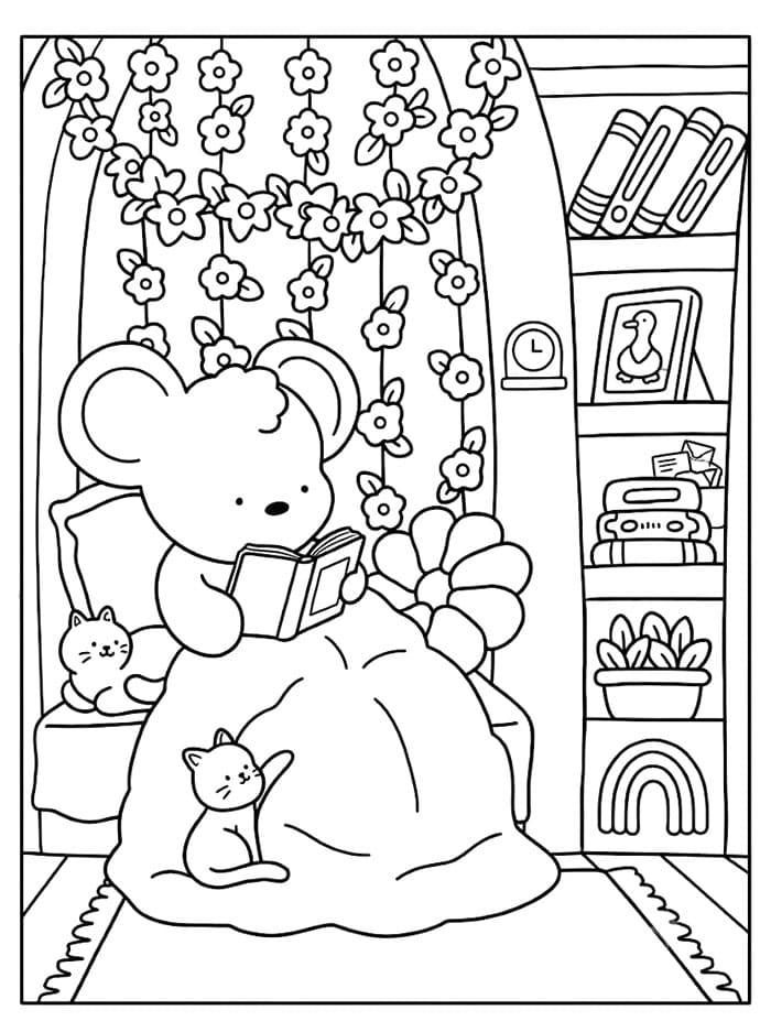 Cozy Friend Adorabile da colorare
