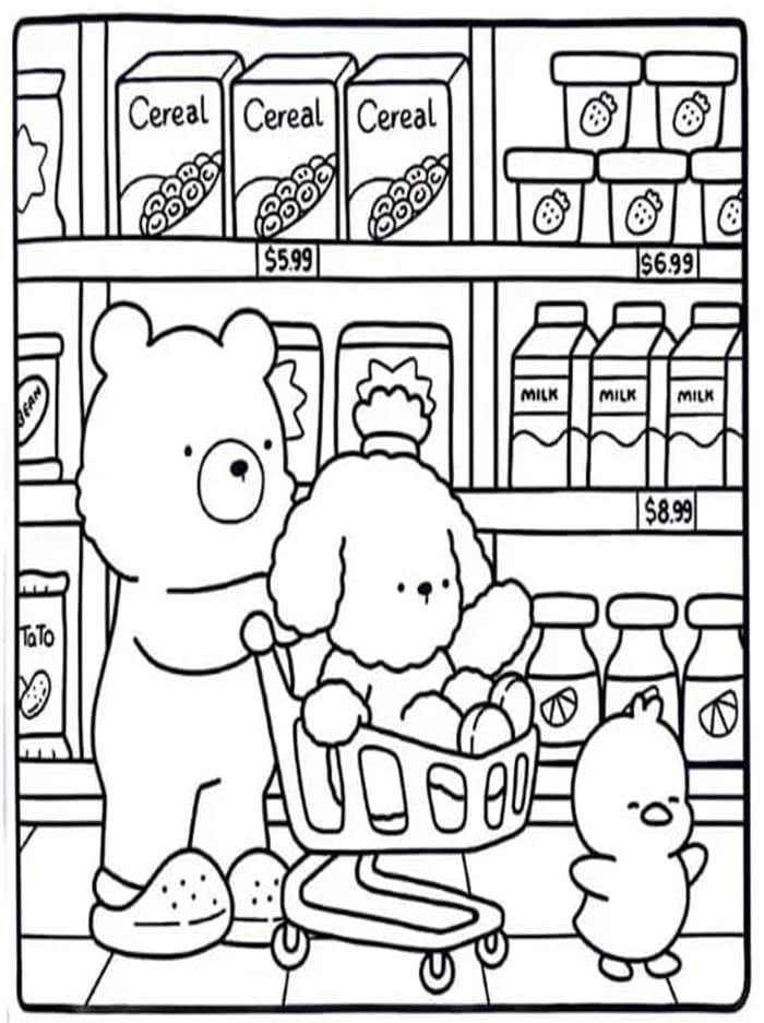 Cozy Friend Gratis da colorare