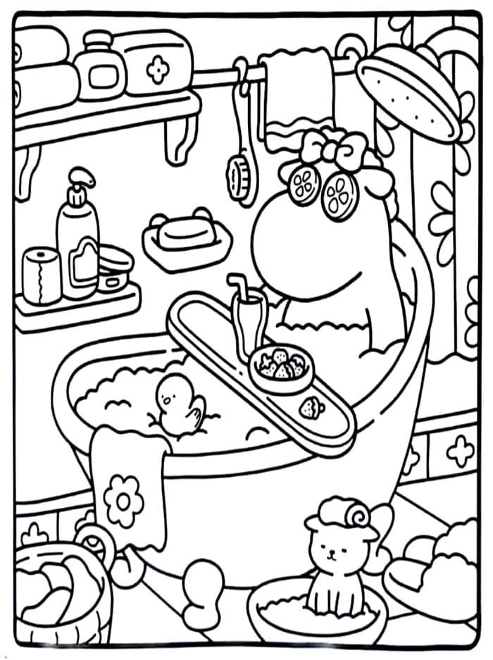 Cozy Friend Gratuito da colorare