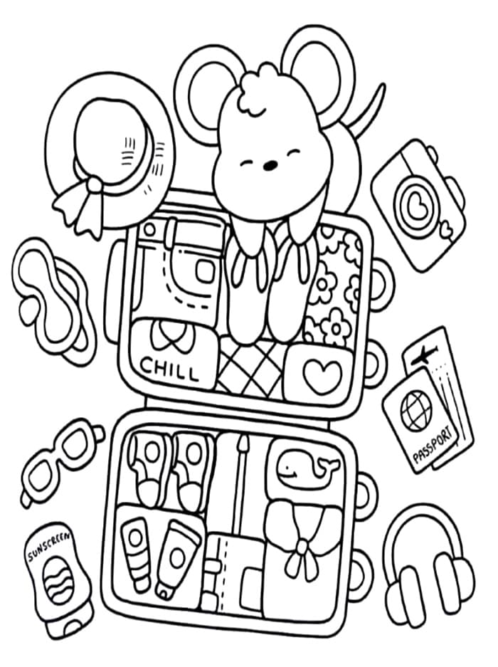 Cozy Friend Stampabile Gratis da colorare