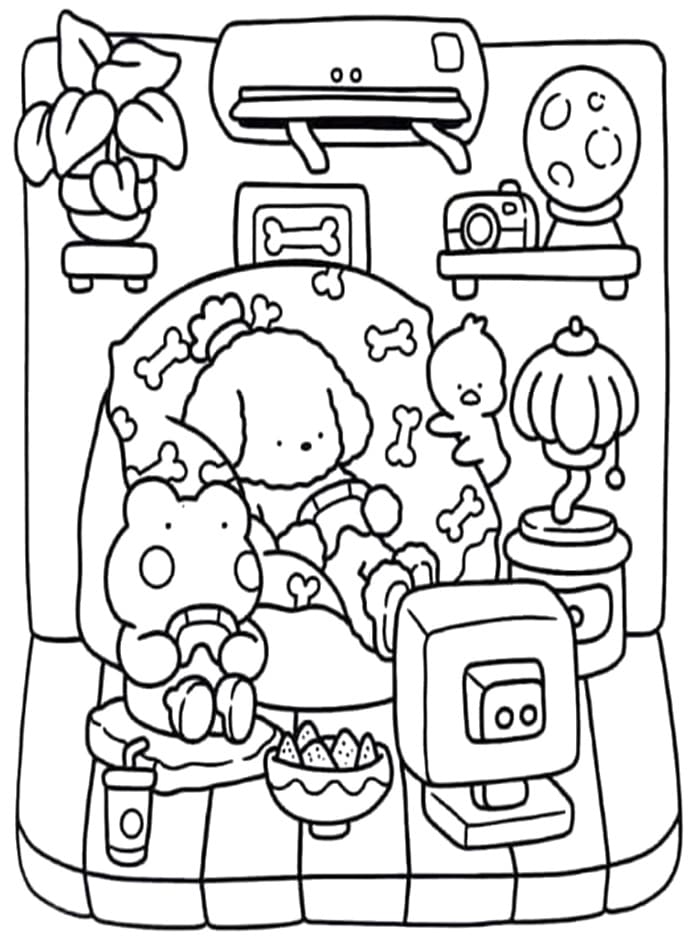 Cozy Friend Stampabile Gratuitamente da colorare