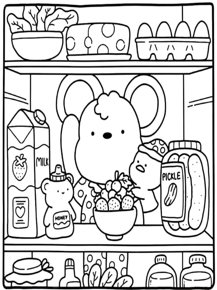 Cozy Friend Stampabile per Ragazzi da colorare