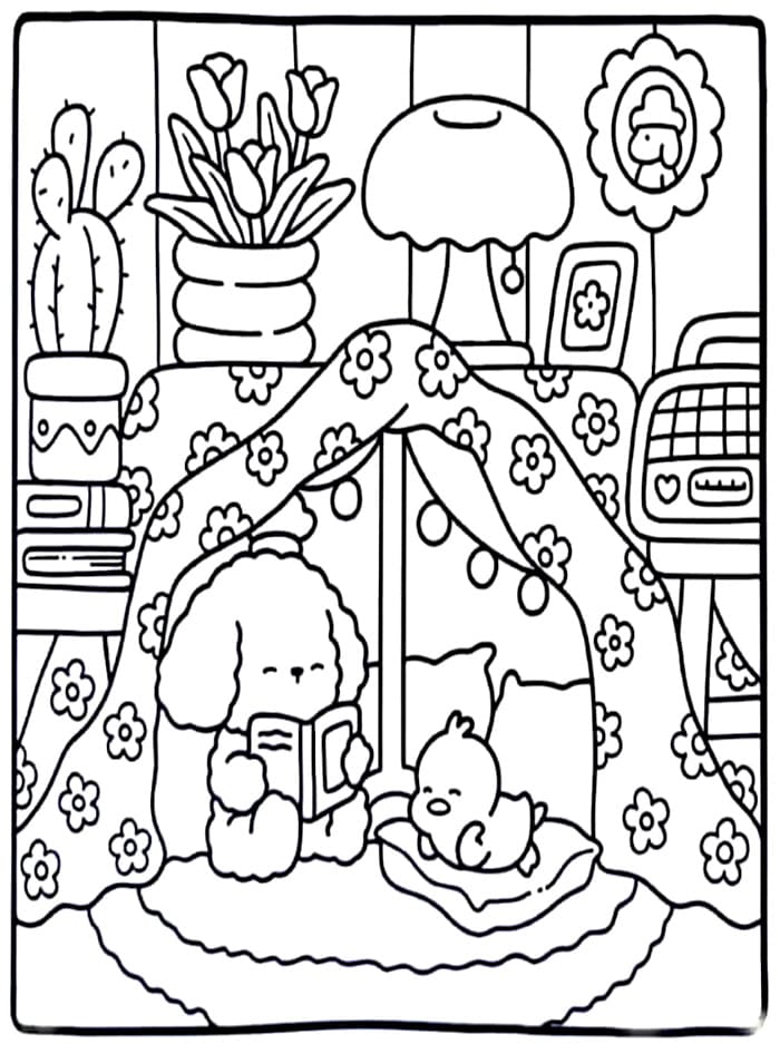Cozy Friend Stampabile da colorare