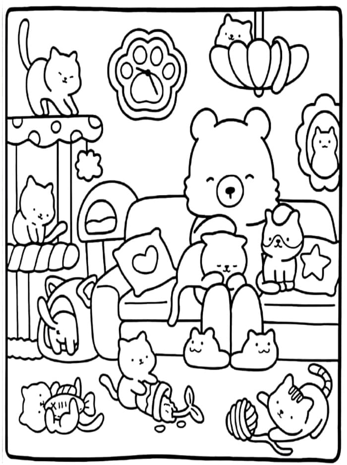 Cozy Friend da Stampare Gratuitamente da colorare