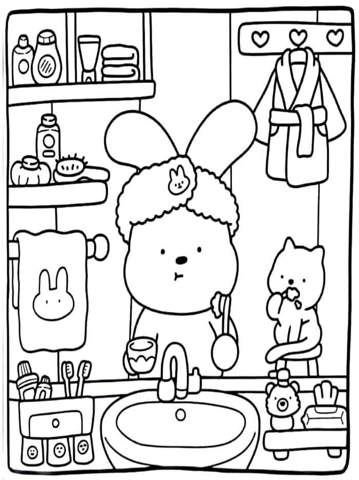 Cozy Friend da Stampare da colorare
