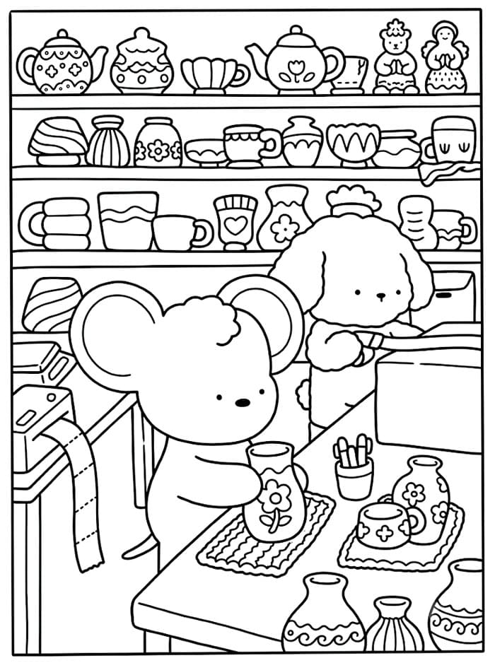 Cozy Friend per Bambini da colorare