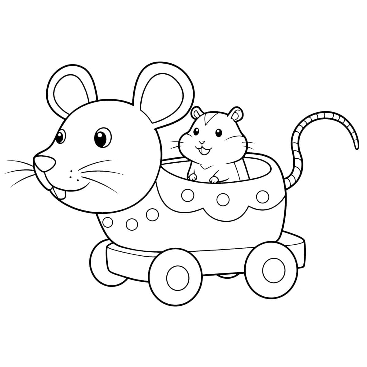 Criceti che giocano felicemente da colorare