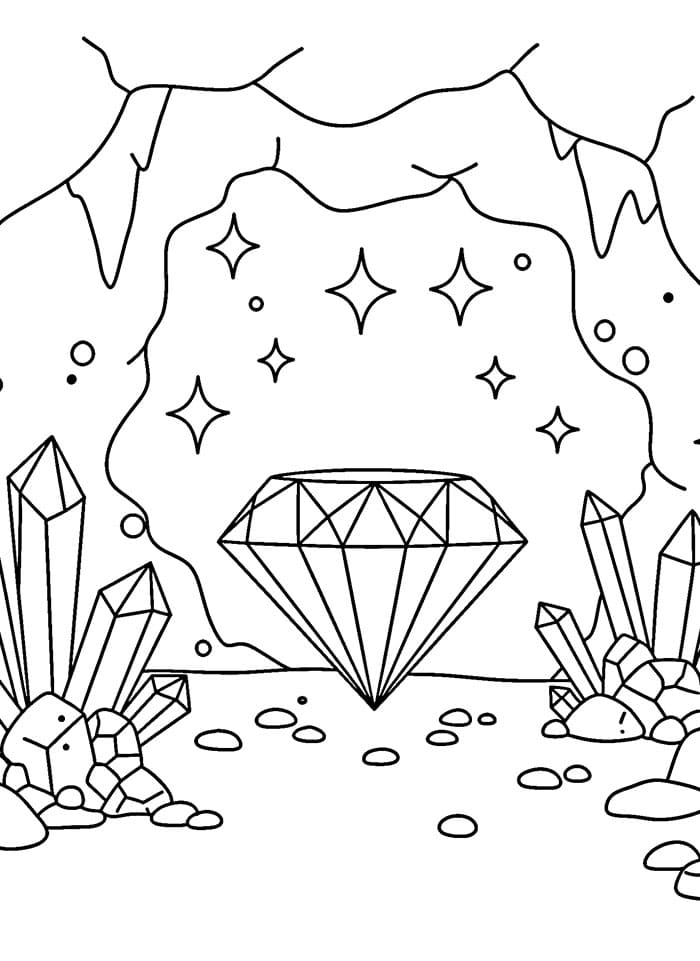 Cristalli di diamanti da colorare