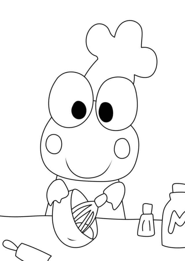 Cuochi Keroppi da colorare