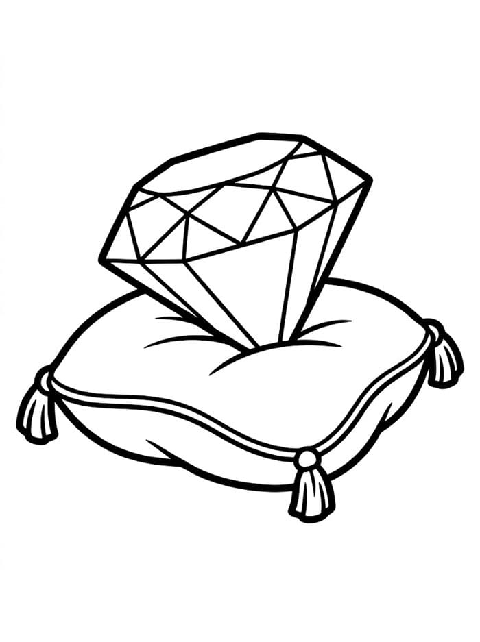 Cuscino di diamanti da colorare