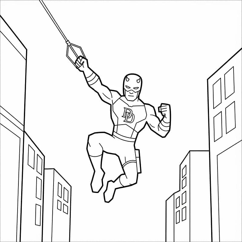 Daredevil Marvel gratis da colorare