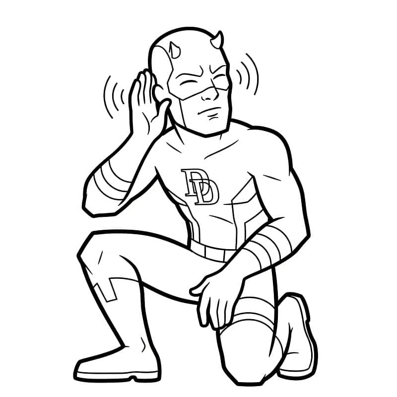 Daredevil Marvel da colorare