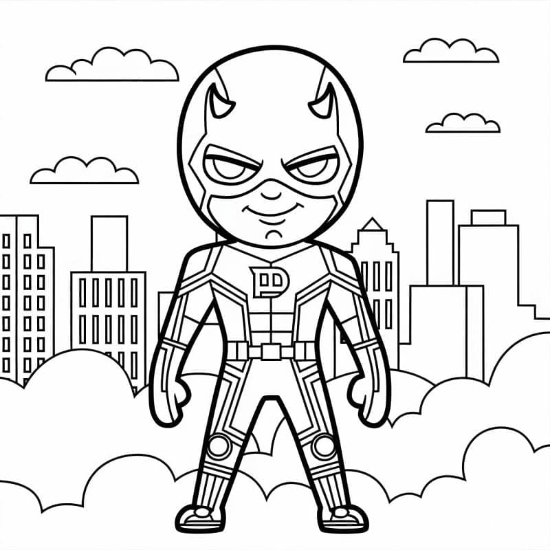 Daredevil carino da colorare