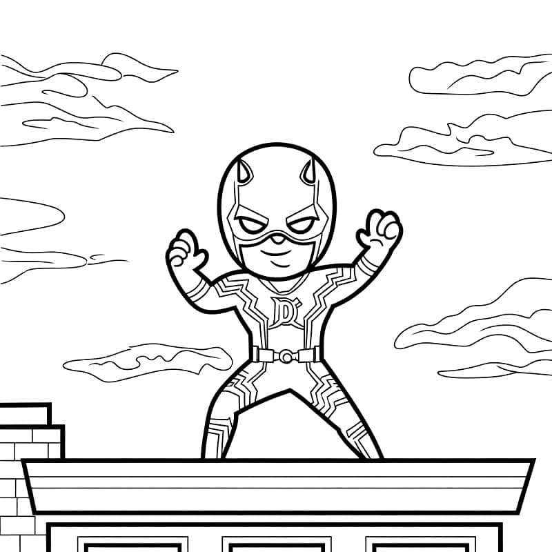 Daredevil davvero carino da colorare