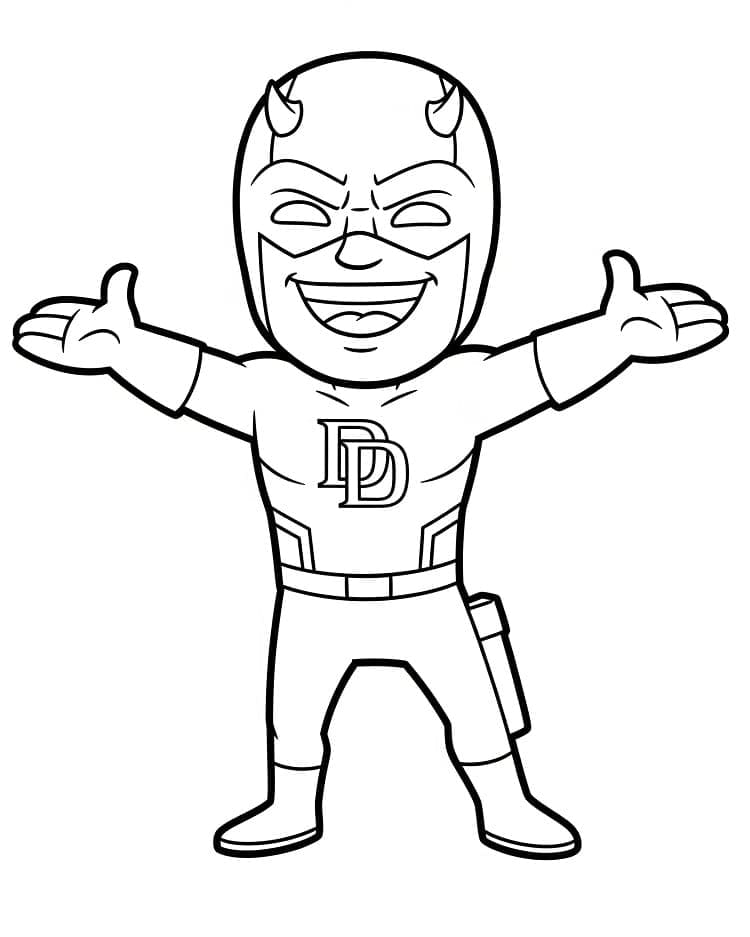 Daredevil felice da colorare