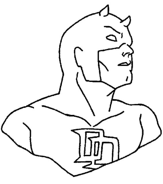 Daredevil stampabile per bambini da colorare