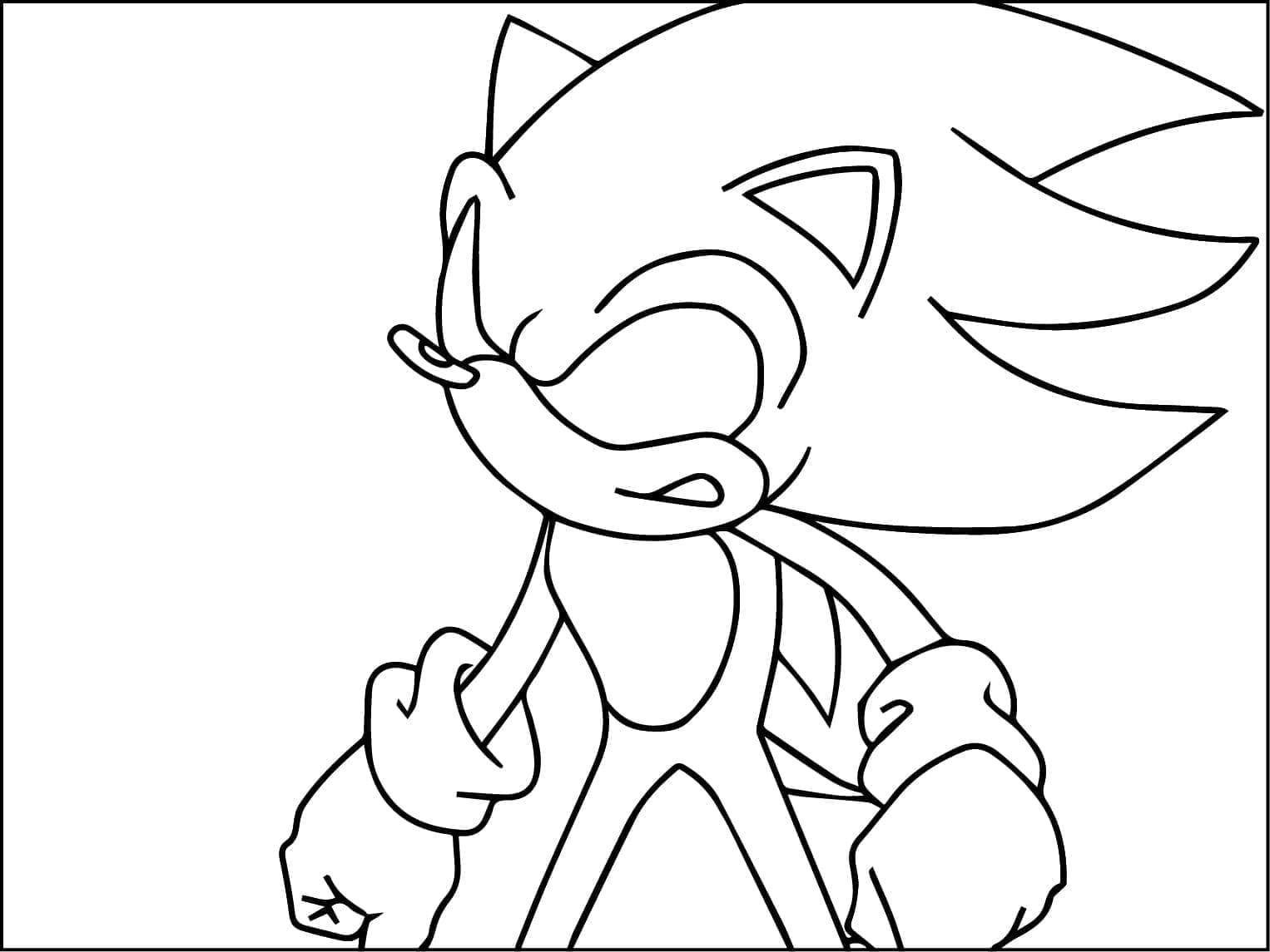 Dark Sonic arrabbiato da colorare