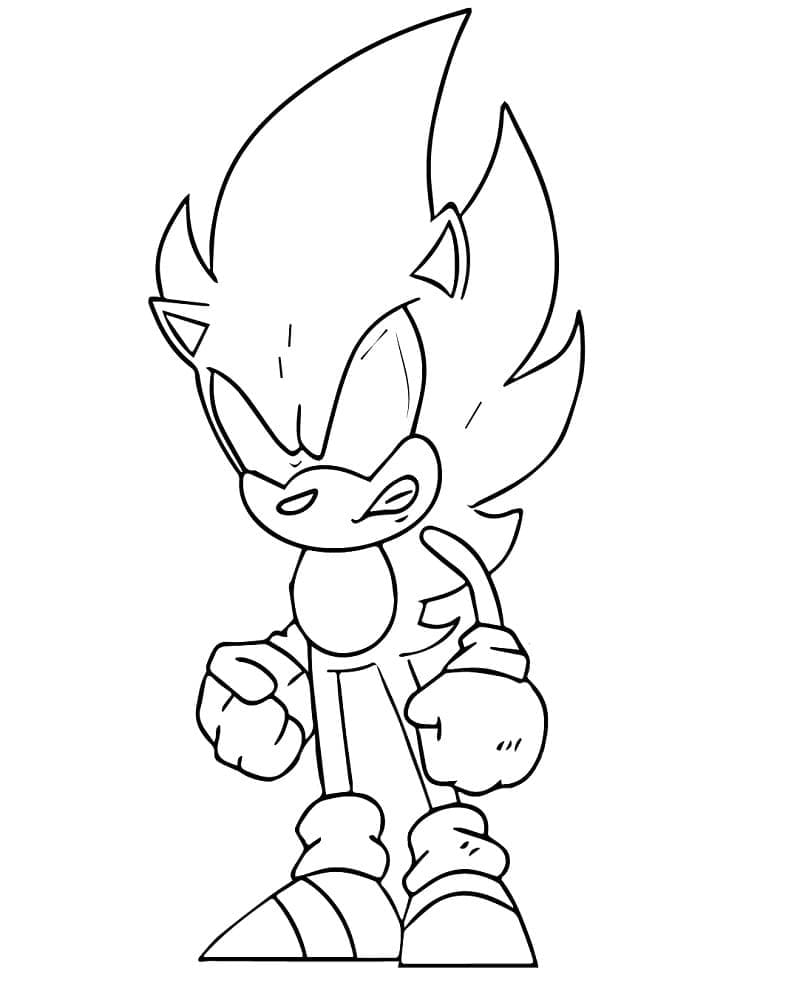 Dark Sonic da stampare da colorare