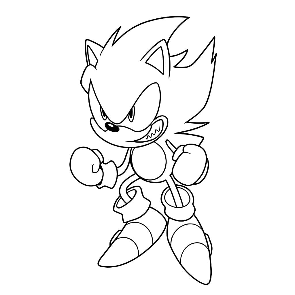Dark Sonic era infastidito da colorare