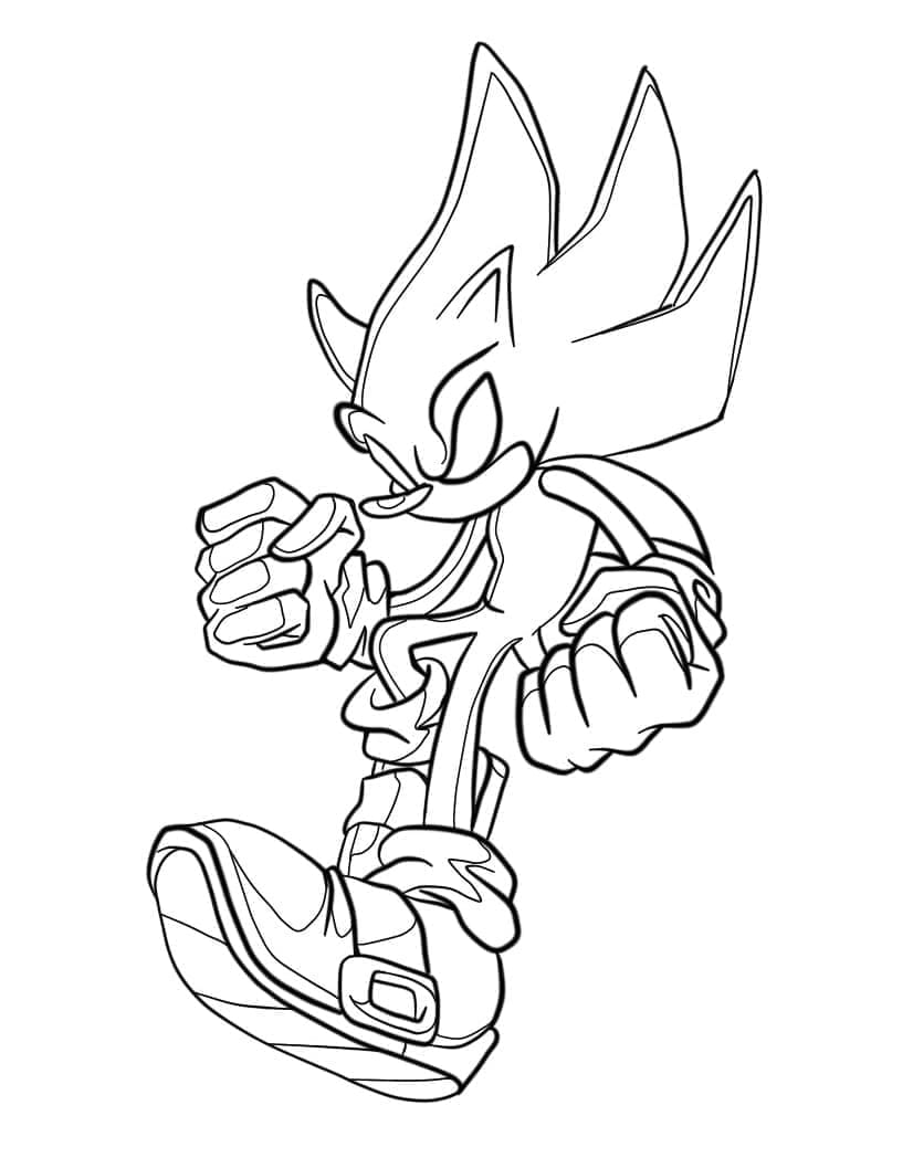 Dark Sonic forte da colorare