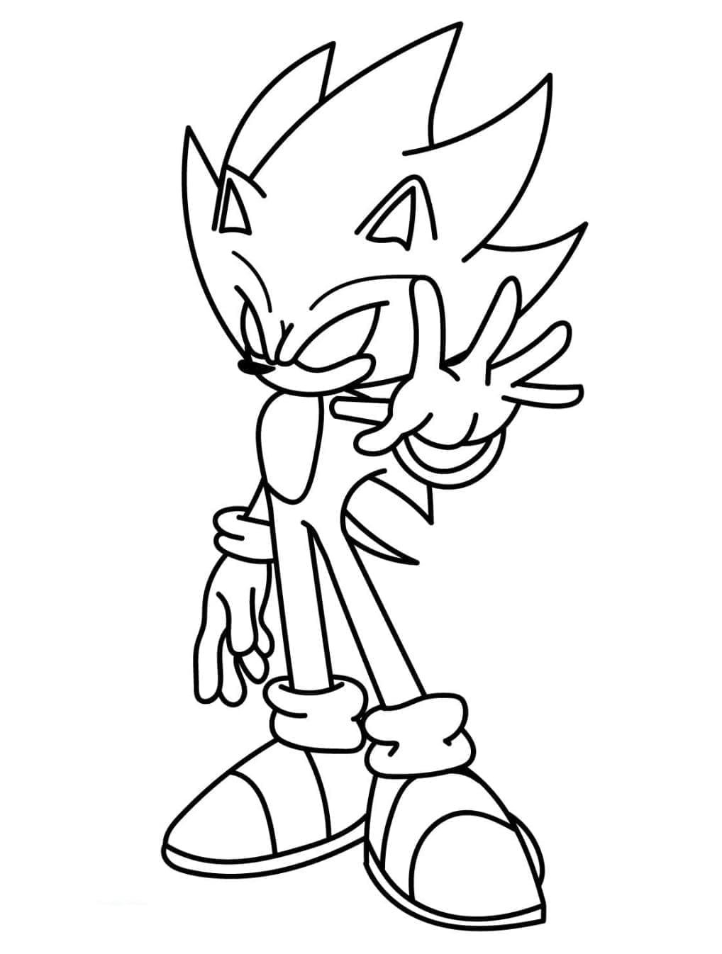 Dark Sonic gratis da colorare