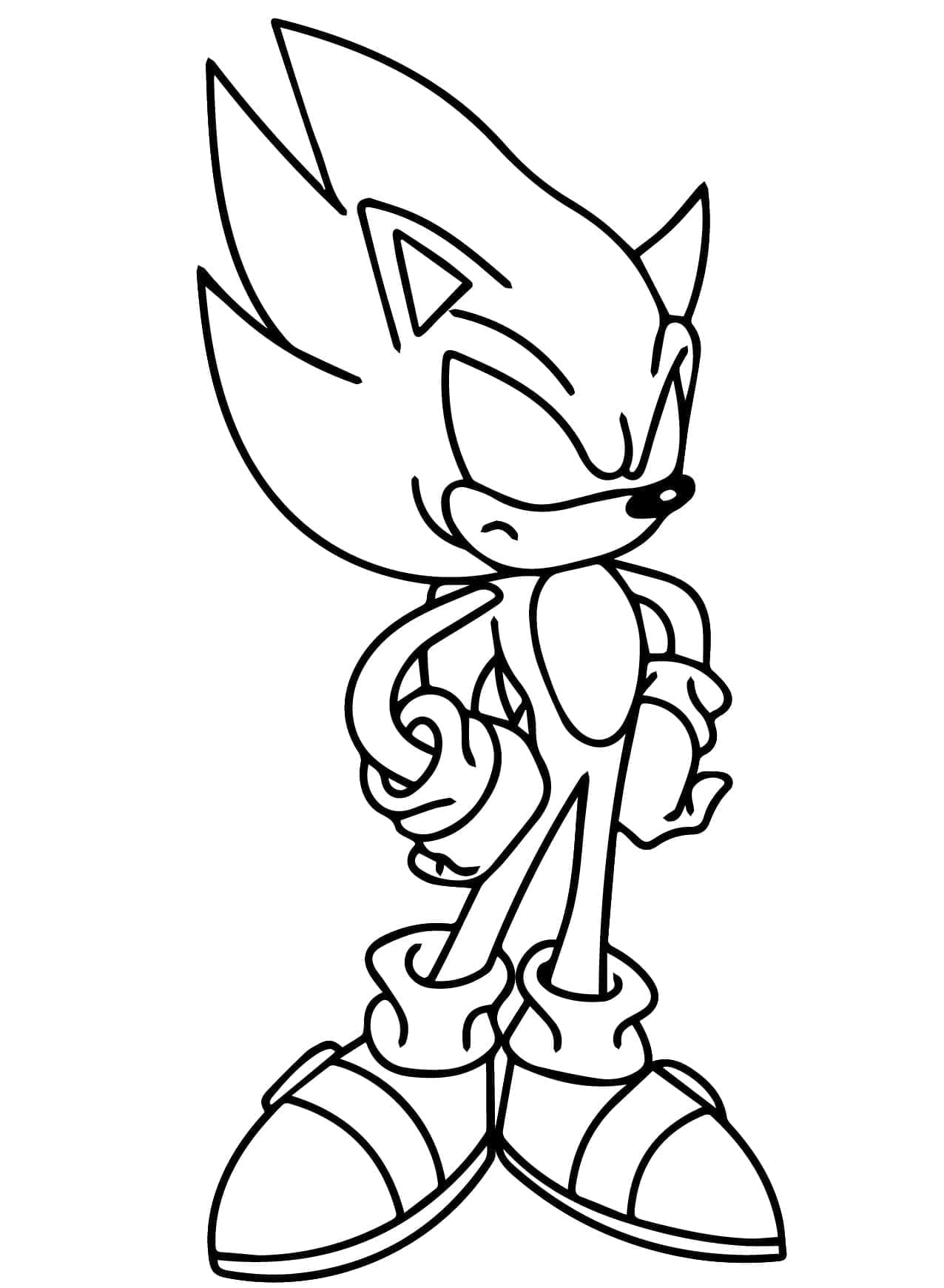 Dark Sonic stampabile da colorare