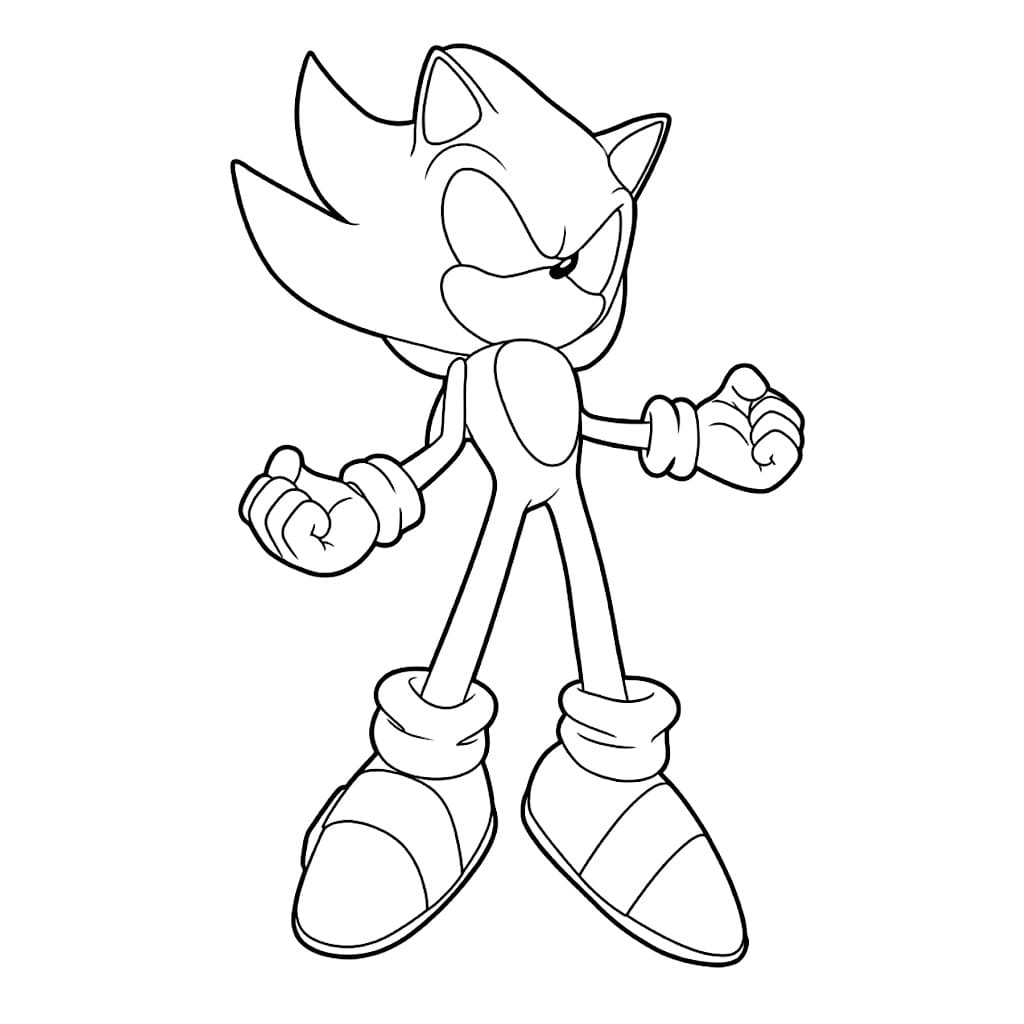 Dark Sonic vola in alto da colorare
