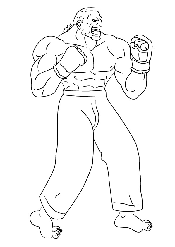 Dee Jay di Street Fighter da colorare