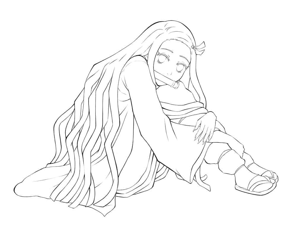 Demon Slayer Nezuko da colorare