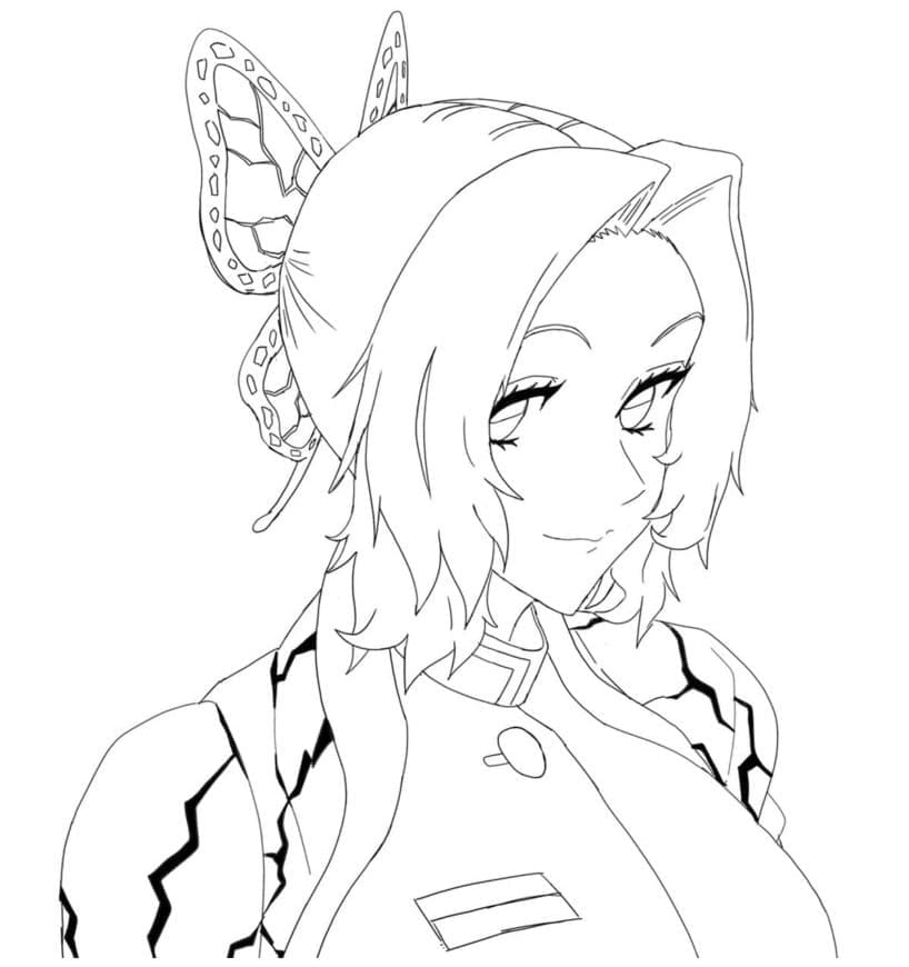 Demon Slayer Shinobu Kocho da colorare