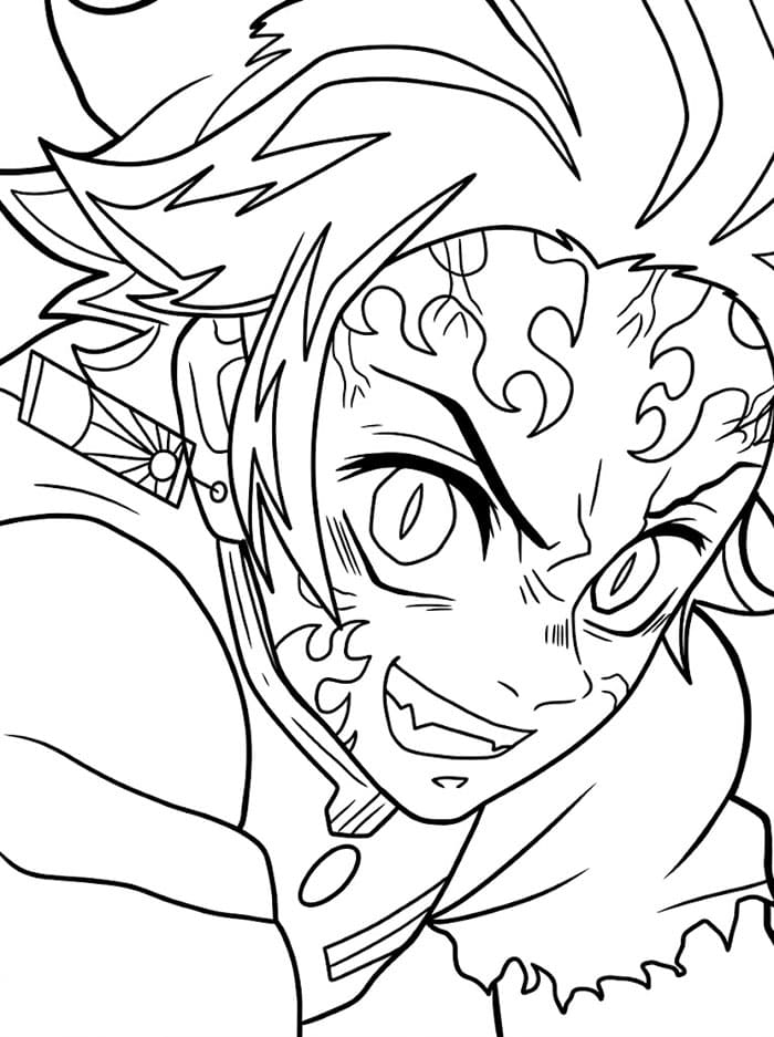 Demone Tanjiro da colorare