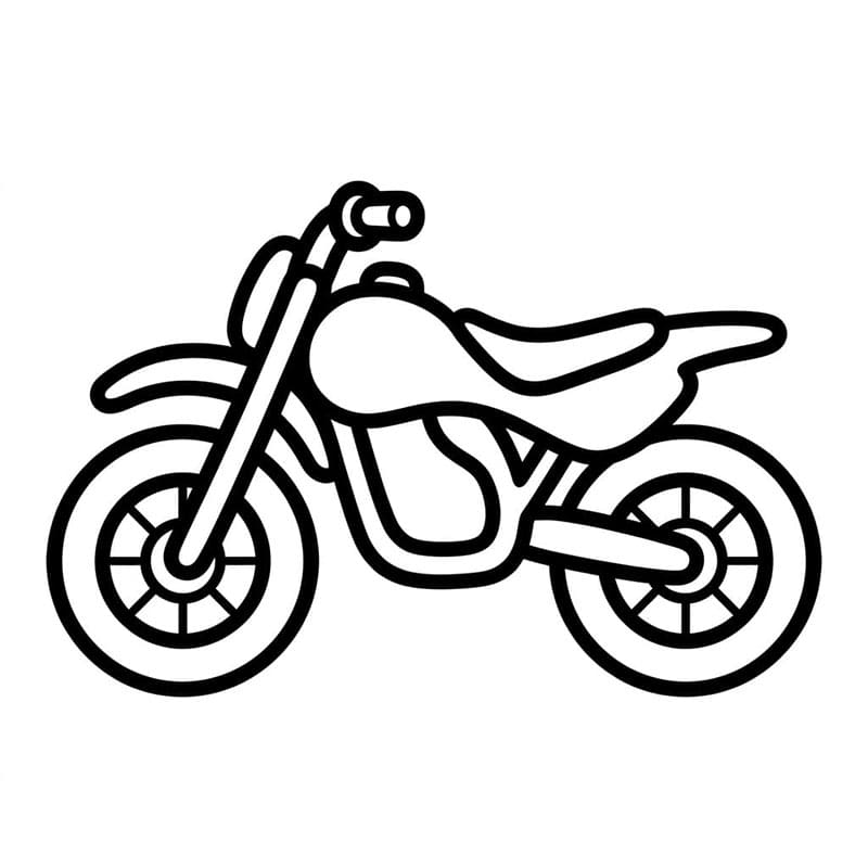 Design arrotondato da motocross da colorare