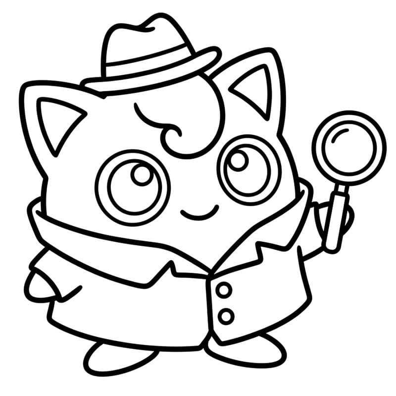 Detective di Jigglypuff da colorare