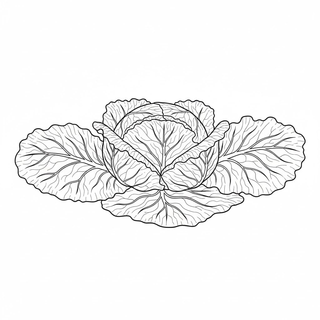 Dettagli del cavolo da colorare