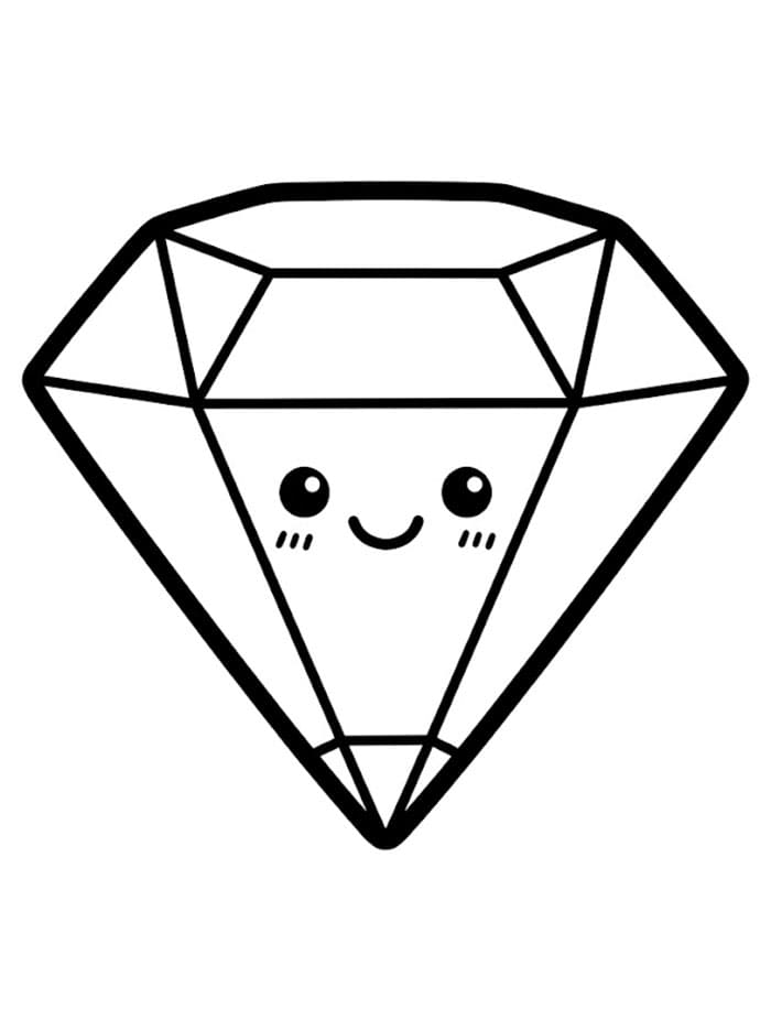 Diamante carino da colorare