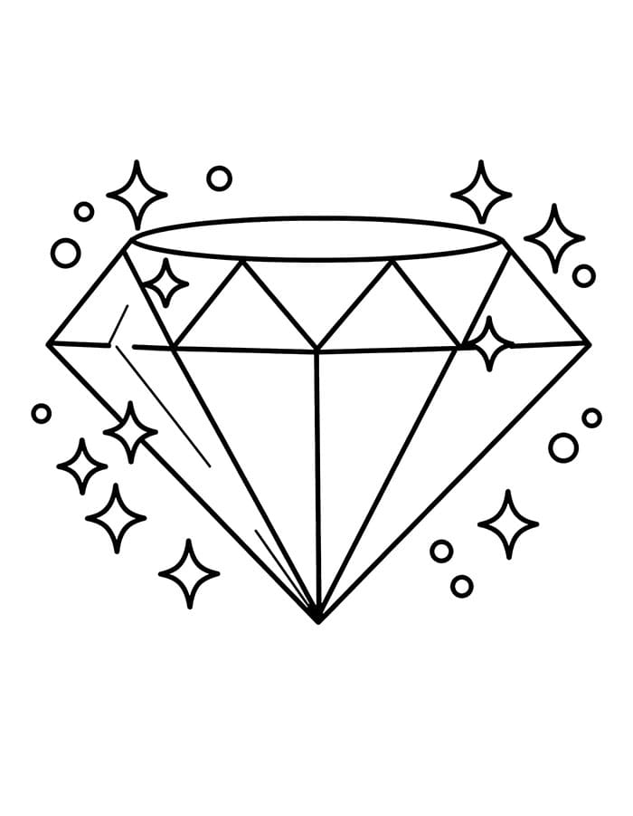 Diamante classico gratis da colorare