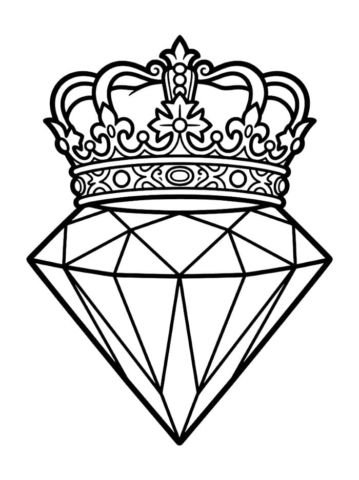 Diamante reale da colorare